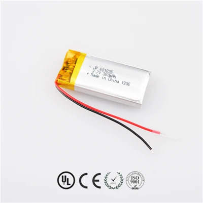 Shenzhen, fabrica de baterii, baterie cu polimer de litiu JP601836 350mah cu PCB pentru jucărie electrică